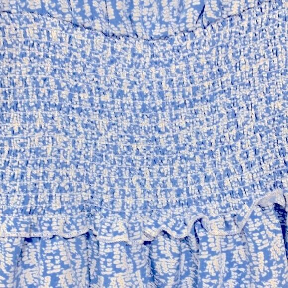 SHEIN tiered dress smocking midriff /sleeves square neck/off the shoulders Sz M - Picture 4 of 11